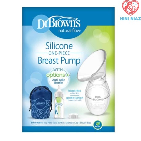 شیردوش دستی همراه با شیشه 120 میلی لیتر سیلیکونی دکتر براون Dr Brown's