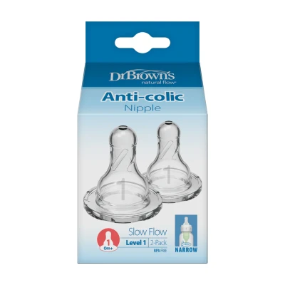 سر شیشه دو عددی مدل باریک مرحله اول (تک قطره) دکتر براون Dr Brown's