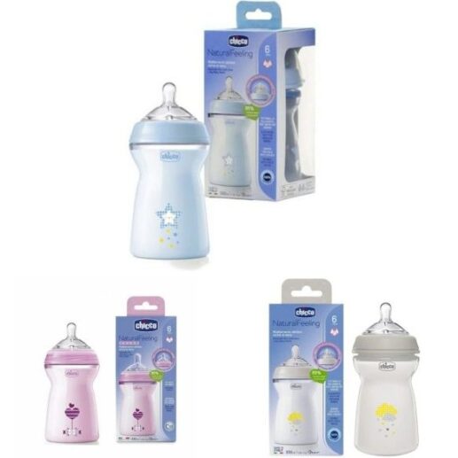 شیشه شیر مدل اورجینال فیلینگ ایتالیایی 330 میلی لیتر مناسب 6 تا 18 ماه چیکو CHicco