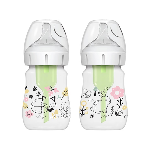 شیشه شیر 150 میلی لیتر دو عددی (طرح خرگوش و روباه) دکتر براون Dr Brown's