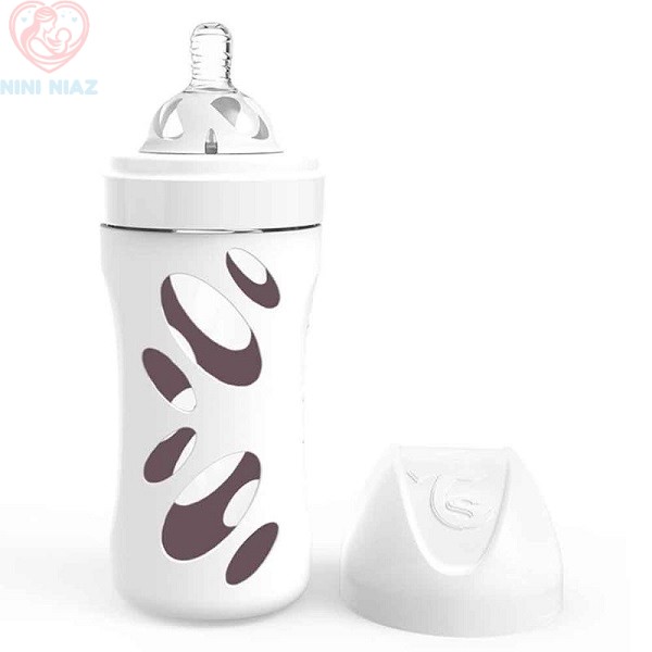 شیشه شیر پیرکس 260 میلی لیتر محافظ دار تویست شیک Twistshake